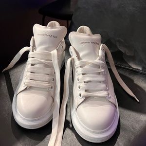 Alexander McQueen all white oversized sneakers